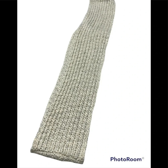 J. Crew Cream/Metallic Silver Thread Knit Infinity Scarf - Picture 2 of 4